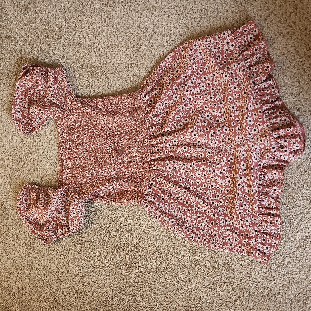 pink floral romper